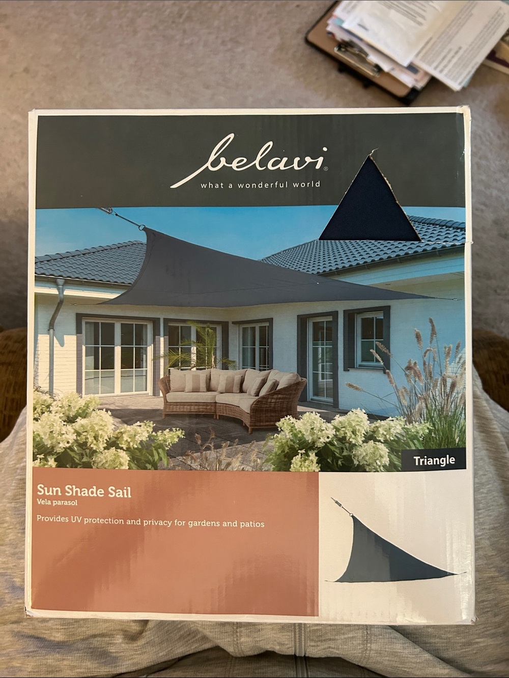 Triangle Sun Shade Sail - Navy Blue